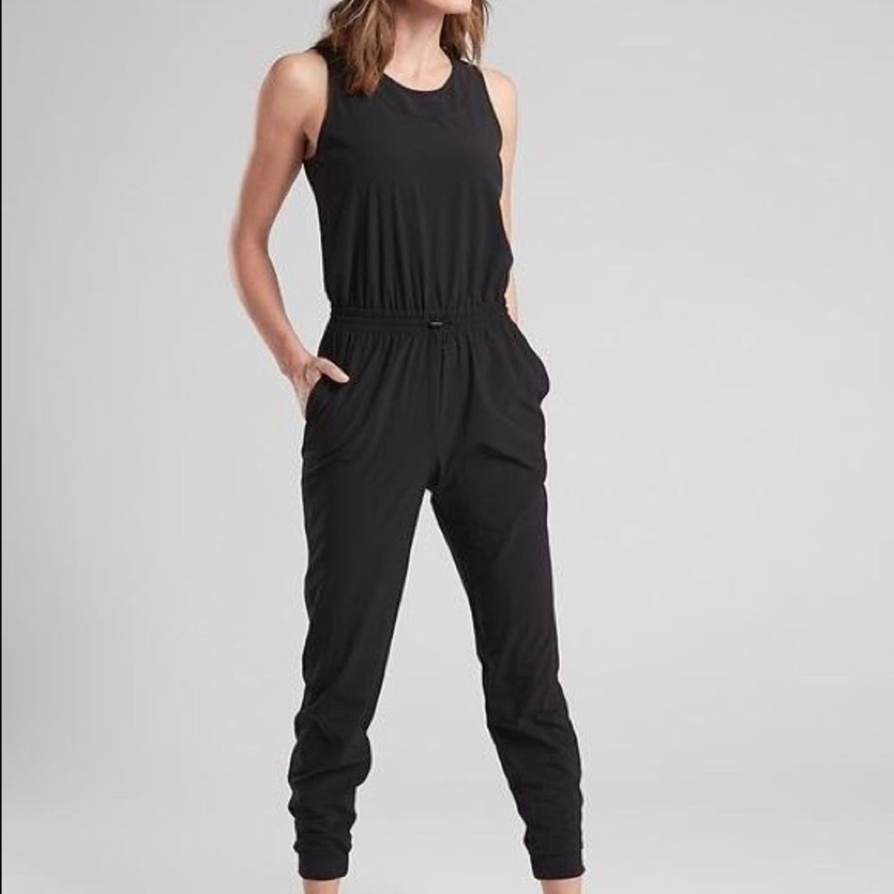 ATHLETA Black Hillside Jumpsuit